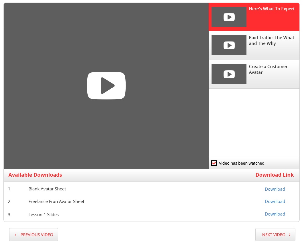 Classic-UI-Video-Course-Detail-View